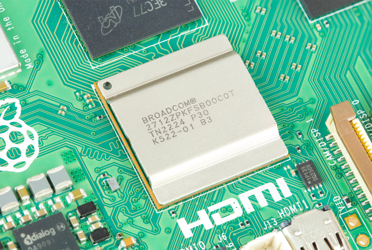 The Raspberry Pi 5 uses the company's proprietary chip designs