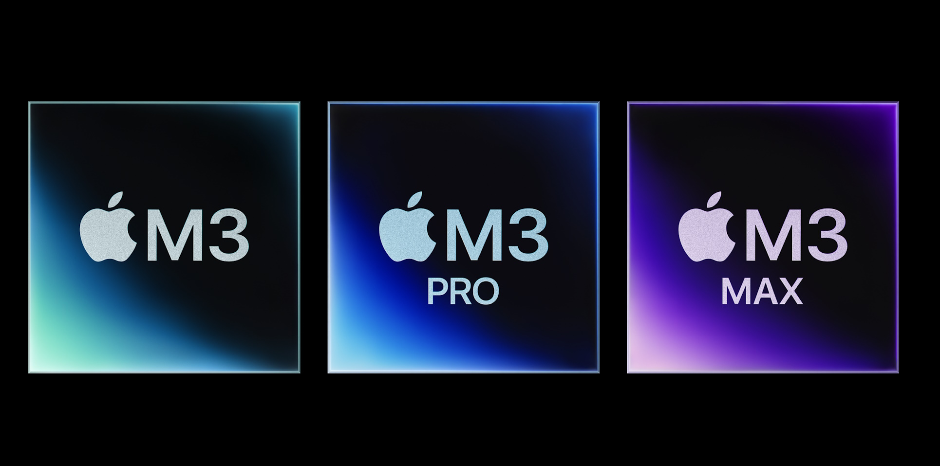 Apple M3 chip logos