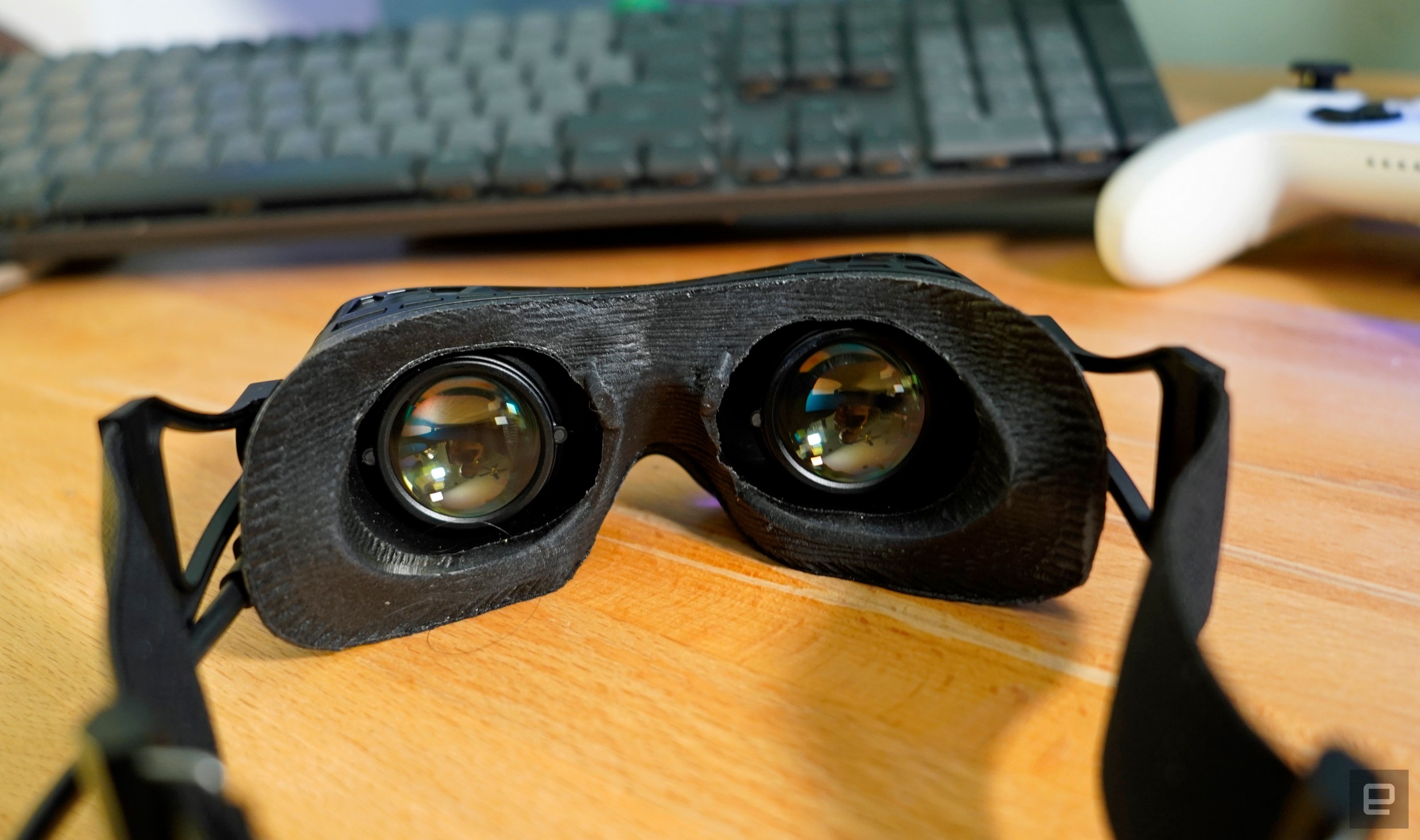 Bigscreen Beyond VR headset lenses through the face pad